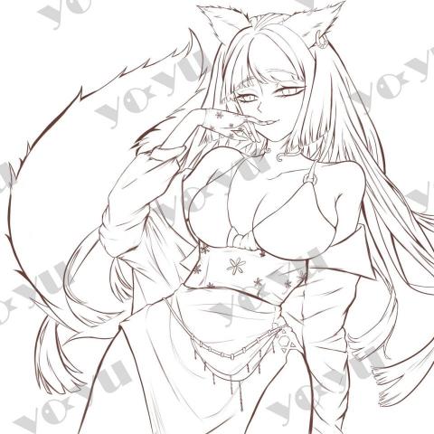 鯉魚YOYU工作室 - 電繪線稿