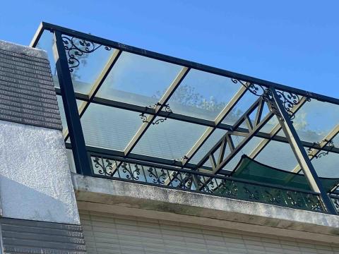 鑫昌藝術工業 - 不銹鋼304骨架40*80採光罩玻璃5+5強化玻璃