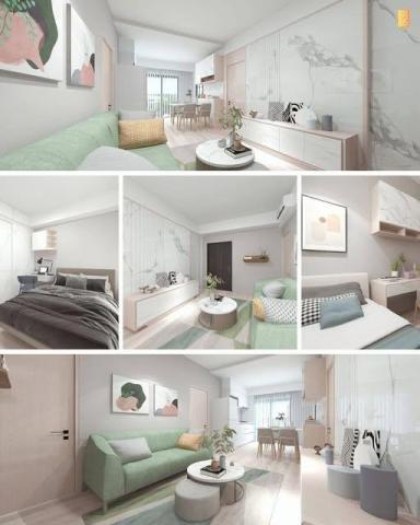 久藝空間設計 - 森白純域｜現代北歐室內設計風格。
------
森白純域這件作品以現代北歐風格的簡約優雅為原點，結合自然無暇與純淨溫暖的設計意念，創造出一種清新而溫暖的空間氛圍。室內設計師以白、灰、綠、粉為配色主調性，搭配木質地板、白色大理石牆面、抽象畫作和綠色沙發，巧妙呈現白色光影流進綠色森林般的清新質地。