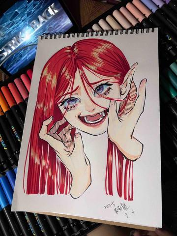 菇菇雞 - 丙烯麥克筆