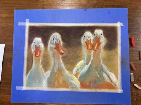 呂岷熙 - 成人學生團課粉彩作品120分鐘