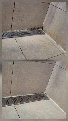 王嘉玲 - 浴室牆壁發霉清潔前後