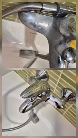 王嘉玲 - 水龍頭清潔前後