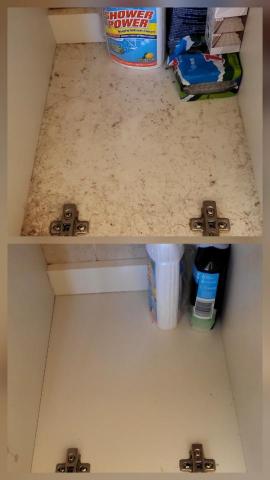 王嘉玲 - 櫃子內部清潔前後