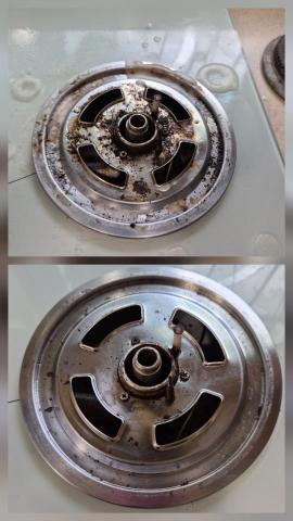 王嘉玲 - 瓦斯爐清潔前後