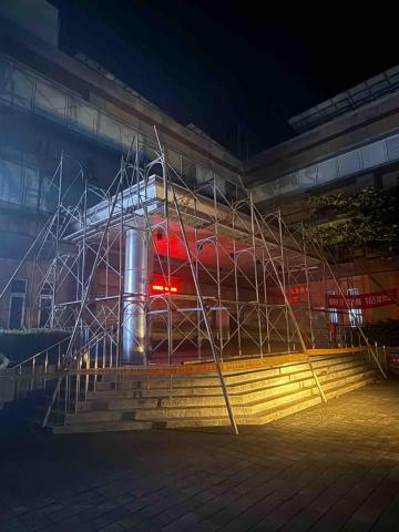 大吉鷹架工程行 - 林邊鄉公所騎樓頂防水油漆兼排水管道清污