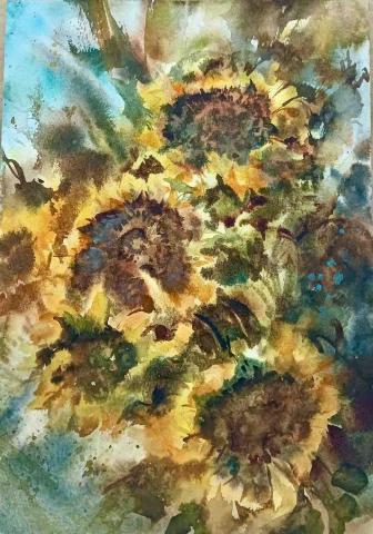 陳永晴 - 小品水彩花卉作品