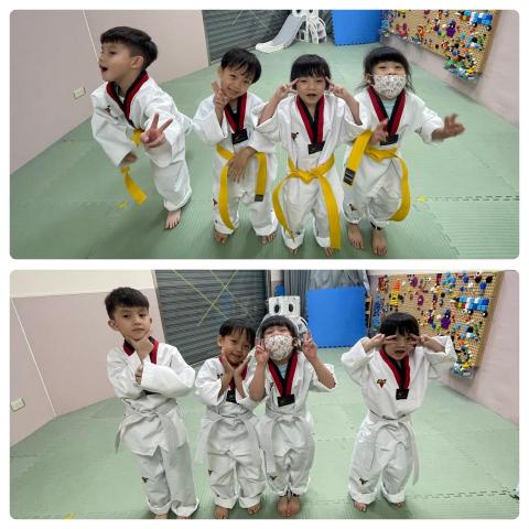 安東教練·實戰專家（防身技能首選） - 幼兒童跆拳道（白帶晉升黃帶）可愛的小傢伙們。