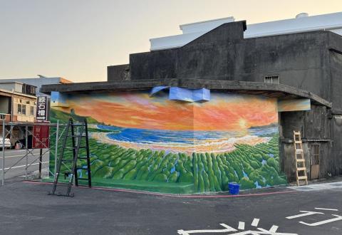 禾沐藝術工作室 - 老梅綠石槽主題壁畫