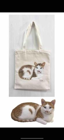小花動畫工作室 - 專屬客製！依照寵物照片繪製在帆布袋上，無論是愛貓、愛狗都能化為隨身紀念，獨一無二，最適合自用或送禮。