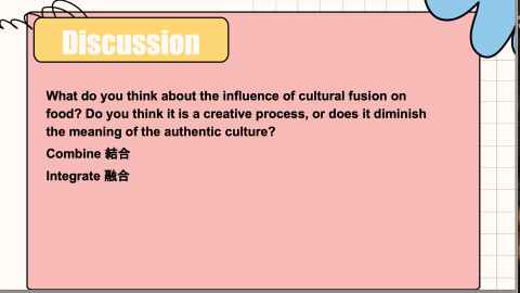 Maria Lee - 上課融合文化議題，帶領學生思考。