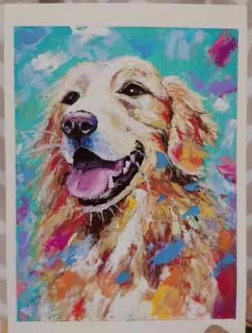 插畫師大魚 Ray Shen - 油畫棒寵物肖像