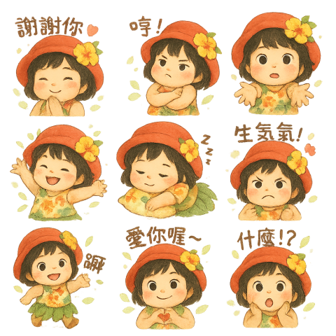 AI Genny - 小花妹9宮格