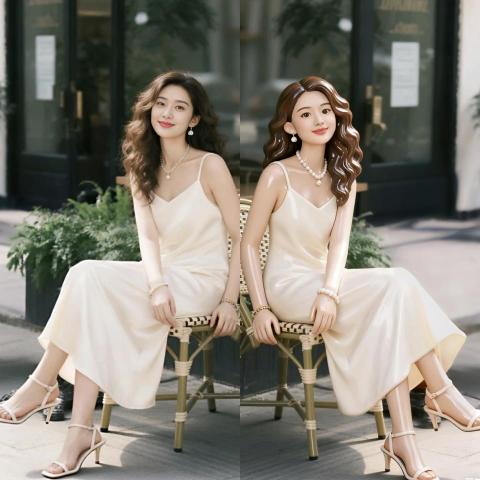 YC剪輯 - 照片生成陶瓷娃娃再用鏡像反轉合成一張照片