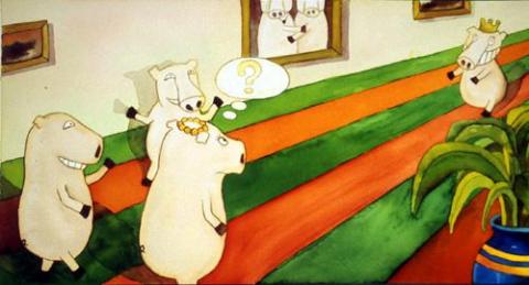 Art Beyond Limits - 複製豬（1997，出版品，彩色墨水，畫稿 18 &times; 36 cm；書籍 17.2 &times; 20.4 cm）