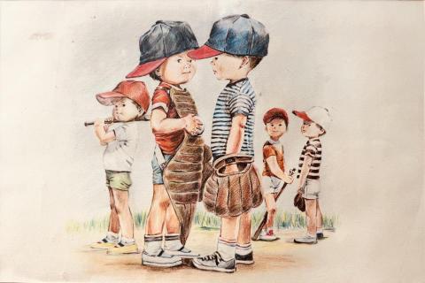 Art Beyond Limits - 棒球（1991，色鉛筆，54 &times; 36 cm）