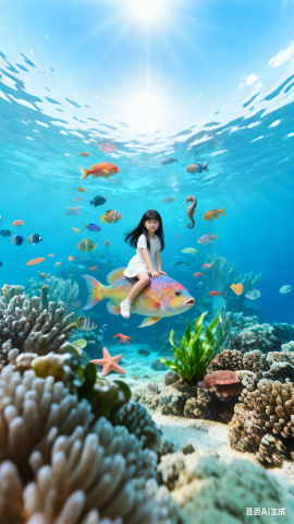 YC剪輯 - 個人照生成海底世界