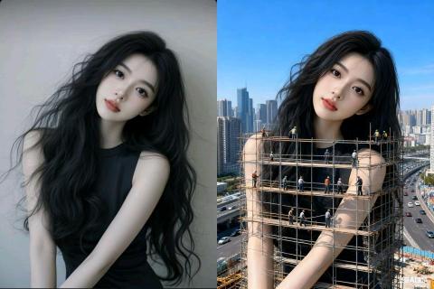 YC剪輯 - 生成巨型手辦的效果