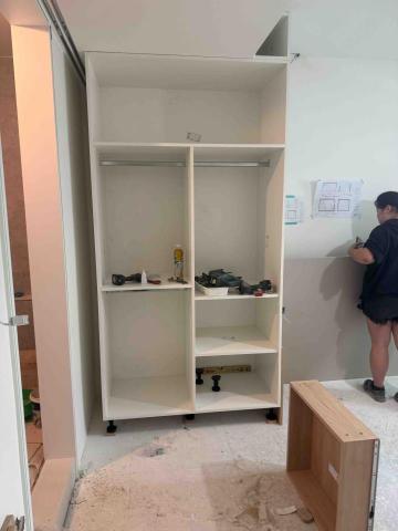 敘宅空間設計工作室 - 系統櫃施工中