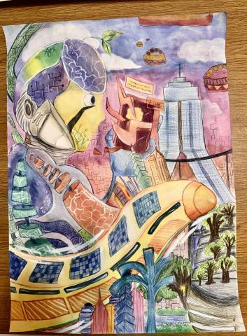 呂岷熙 -  國小學生水彩色鉛筆作品