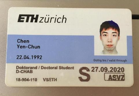 陳彥君老師 Yen-Chun Chen - 海外大學學生證