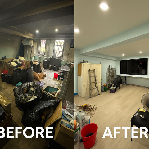 琚築美居企業工程/清潔/油漆/鍍膜/空調/水電/防水 - 琚築團隊進場後，從 全面清潔、除去火災痕跡、牆面修復，到專業油漆翻新，一步步讓這個空間重獲新生。
經過細緻的處理與用心的翻修，曾經黯淡的房間，如今成為 明亮、整潔、舒適 的生活空間。
✨ 從「毀損」到「煥然一新」，我們不只是施工，更是在還原一個能安心生活的家。
—— 這就是琚築的價值。