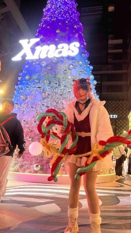 造型氣球 半半姐姐 - 聖誕節夢幻氣球