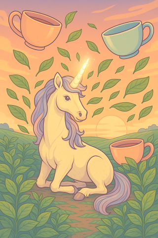 范先生 - 結合「獨角獸童話感」與「茶文化意象」