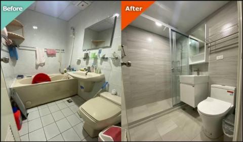 水噹噹國際行銷 - 浴室施工前後實際案例