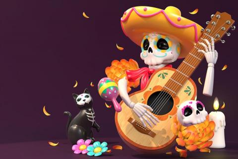 侯瀚翔 - 亡靈節3D廣告
製作軟體：MAYA、ZBrush、Photoshop、VRay、Substance Painter