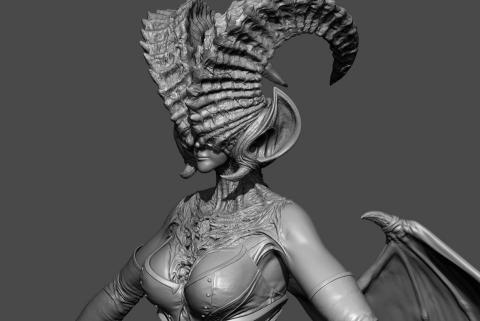 侯瀚翔 - ZBrush 高模雕刻，MAYA低模拓撲
製作軟體：MAYA、ZBrush 