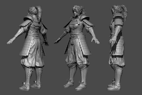 侯瀚翔 - ZBrush 高模雕刻，MAYA低模拓撲
製作軟體：MAYA、ZBrush 