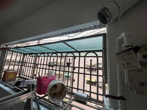 開鑫鐵工廠 - Pc板（更換透光pc板加厚）施工前