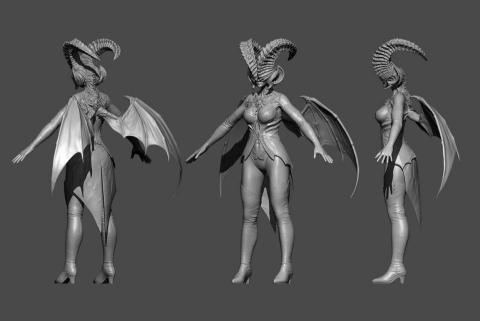 侯瀚翔 - ZBrush 高模雕刻，MAYA低模拓撲
製作軟體：MAYA、ZBrush 
