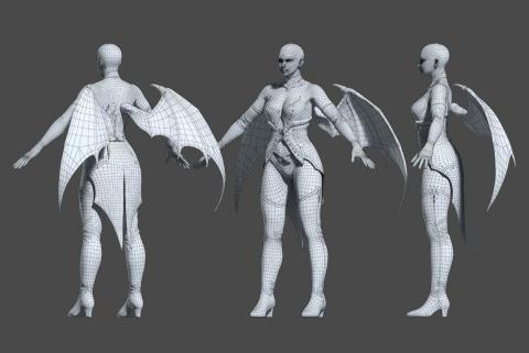 侯瀚翔 - ZBrush 高模雕刻，MAYA低模拓撲
製作軟體：MAYA、ZBrush 