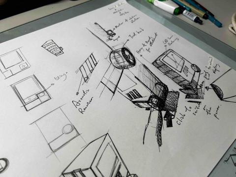 李瑋庭 - 產學合作的產品手繪概念設計圖