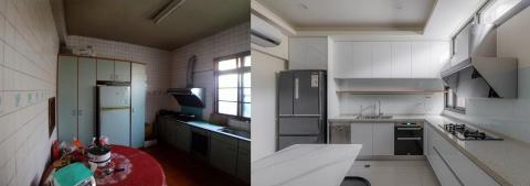 琢木室內裝修 - 老屋翻修前後對比(廚房)