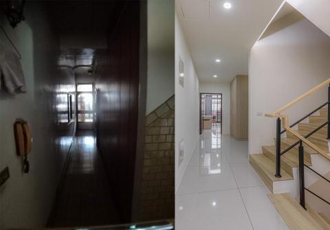 琢木室內裝修 - 老屋翻修前後對比(樓梯)