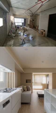 琢木室內裝修 - 老公寓翻新(客廳)