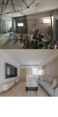 琢木室內裝修 - 老公寓翻新(客廳)