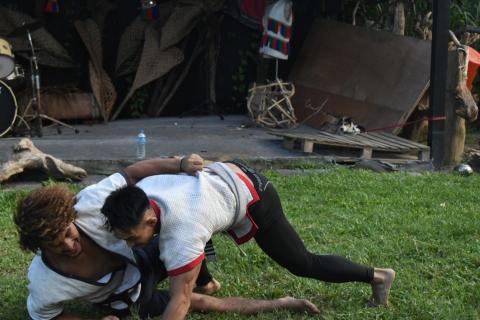 邱玉婷 - 花蓮傳統原住民摔角活動