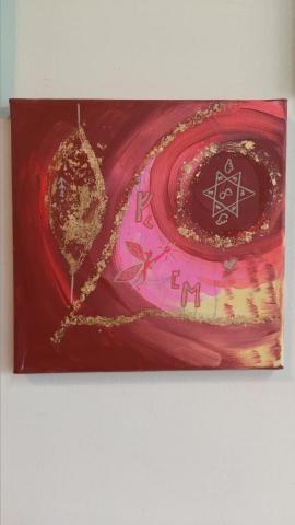 夢語者 - 能量畫作-火元素-真相與祝福