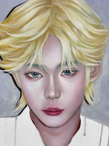 菇菇雞 - 油畫人像