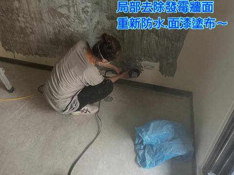 何小米 - 局部除牆面發霉.重新防水底漆塗布