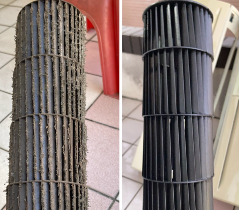 霖淨家潔 - 線流風扇洗前洗後