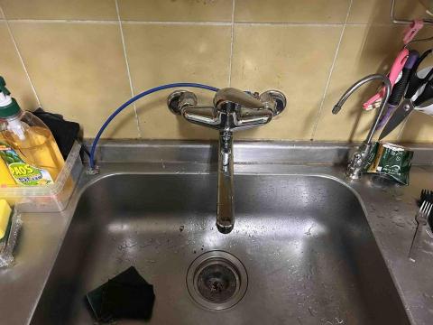 華安水電宅修 - 廚房壁出龍頭更換