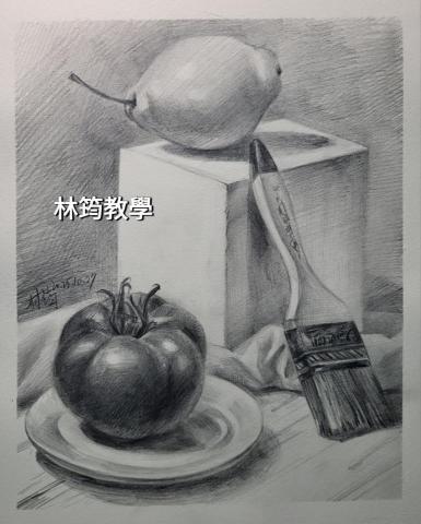 林筠 - 鉛筆素描示範（2hours）