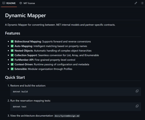 曾永裕 - .NET 動態型別對應器，可以雙向將內部的資料格式自動對應成外部客戶資料格式，反之亦然。