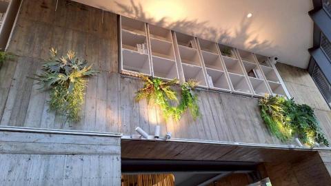 雅室內裝修有限公司 - 二樓夾層與樓板落差,我規劃書架,一方面作為展示,植栽綠化空間