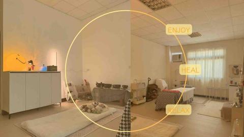 平靜美學空間 - 平靜．放鬆．重生的所在 

時間會慢下來，心也會靜下來。

我用溫柔的手法與細膩的能量，喚醒肌膚的光澤，

放鬆長久的緊繃，讓你/妳在柔和的香氣與音樂中，

重新找回身體的平衡與內在的安定。